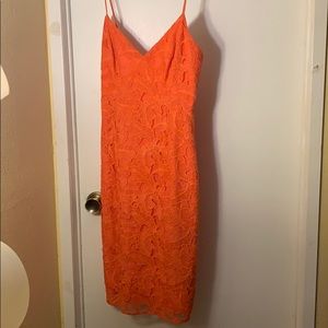 Lace orange dress